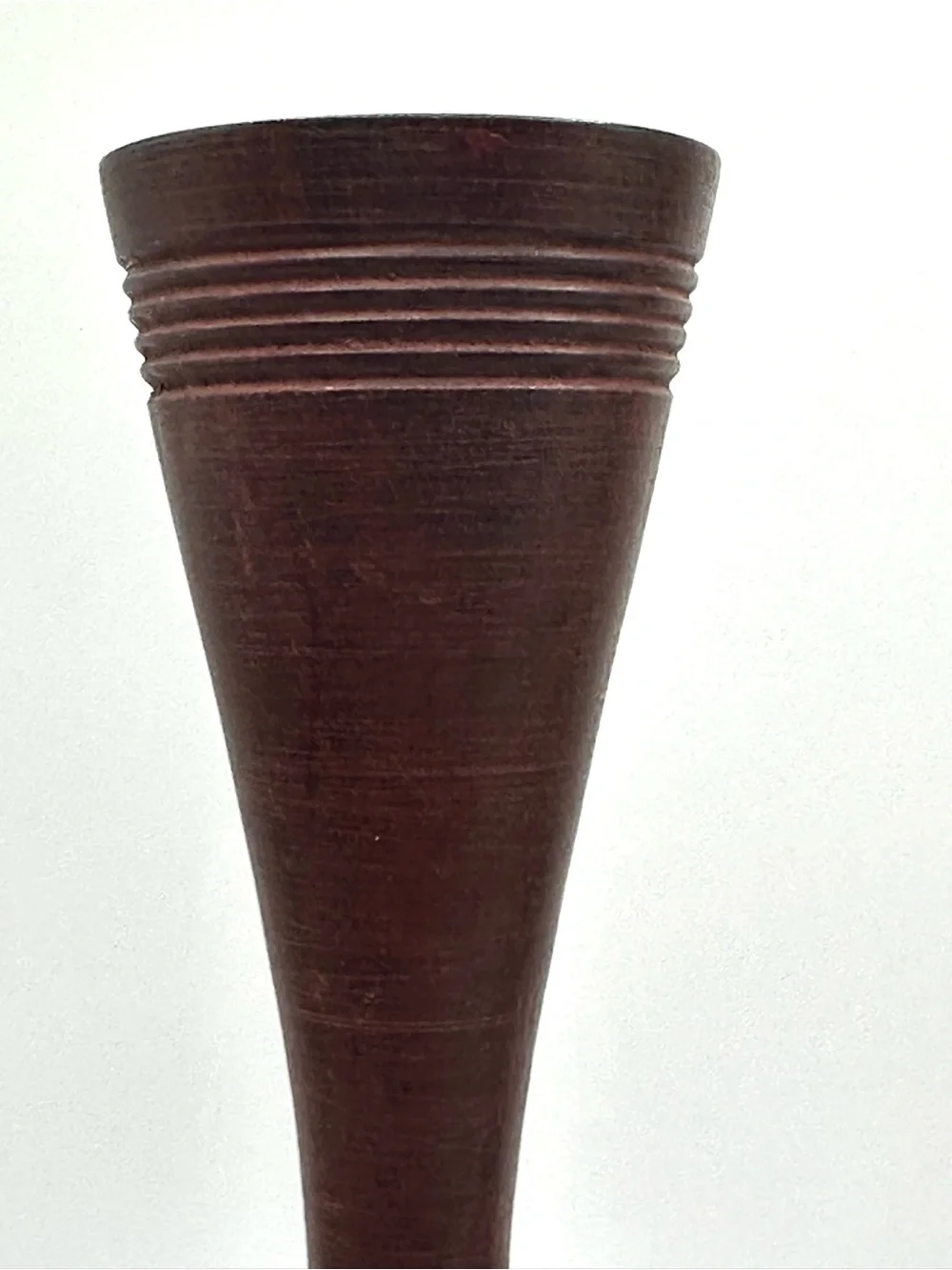 Hand turned Mahogany candlesticks